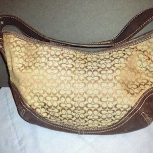 Coach signature hobo bag in the classic coach tan and brown